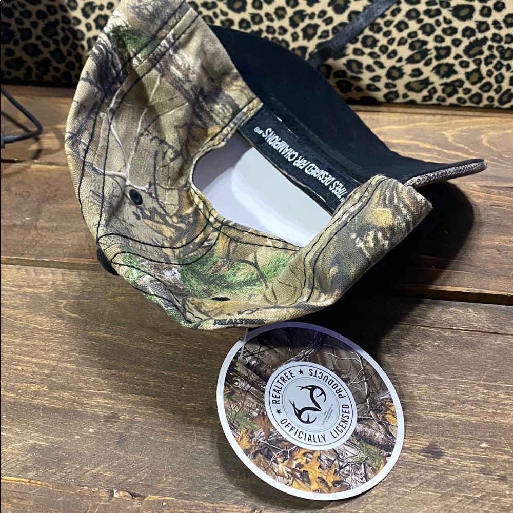 Realtree Xtra Hoosier Racing Tire Camouflage Hat with Black & Purple Details NWT - Picture 11 of 12